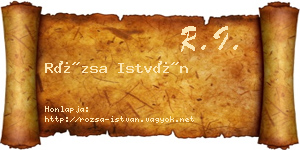 Rózsa István névjegykártya