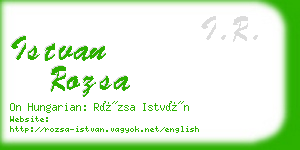 istvan rozsa business card